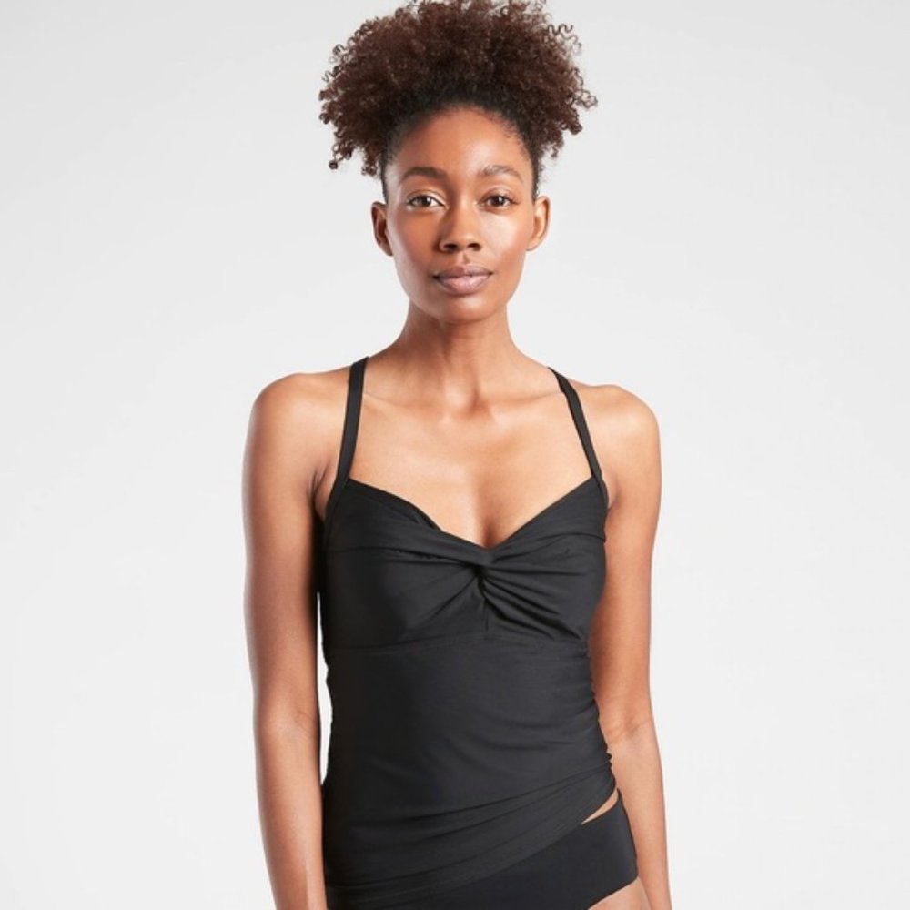 NWT! Athleta Twist Up Tankini Black